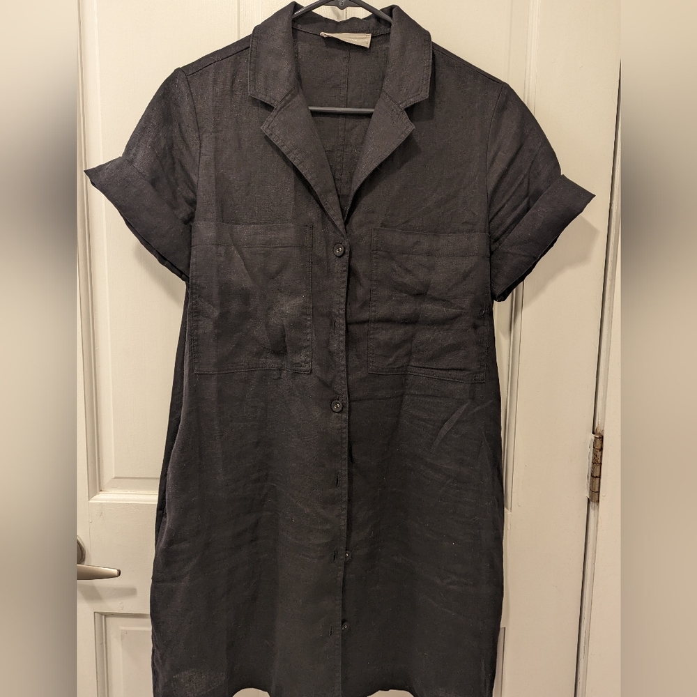 Black linen Everlane dress/needs to sell by Aug  7th!
